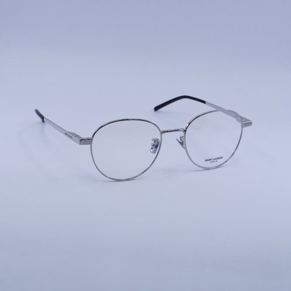 Saint Laurent SL532 005 Eyeglasses Silver 53mm Round Frame - Picture 1 of 11